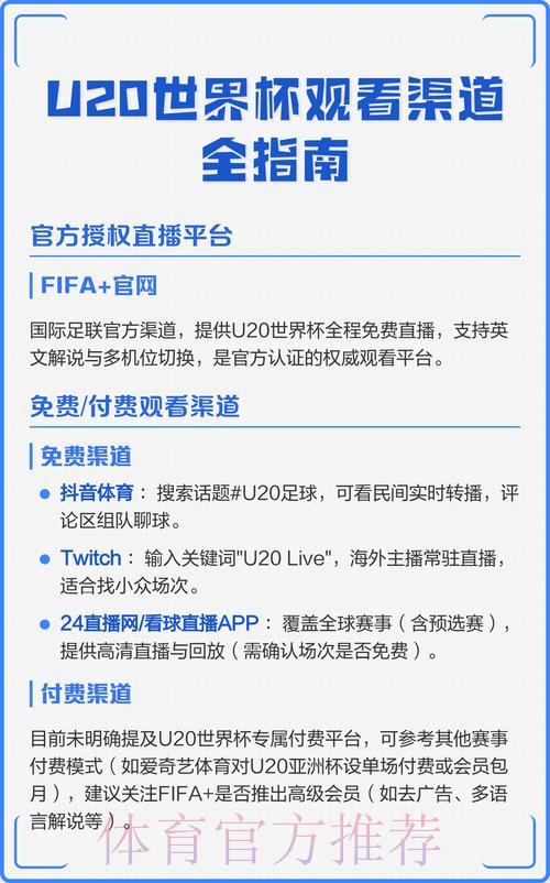世界杯赛事直播平台与观看渠道深度盘点